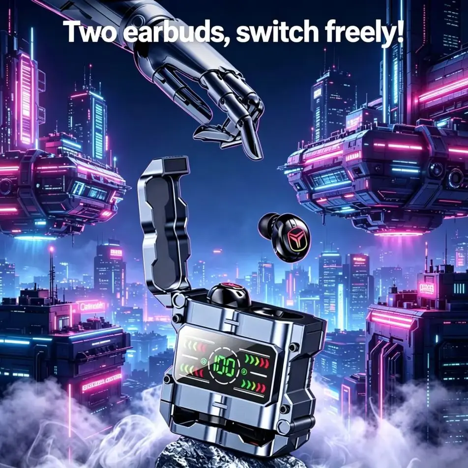 Gaming Headset With Mic Rgb - Mecha TWS Bluetooth 5.3 Gaming Earbuds
