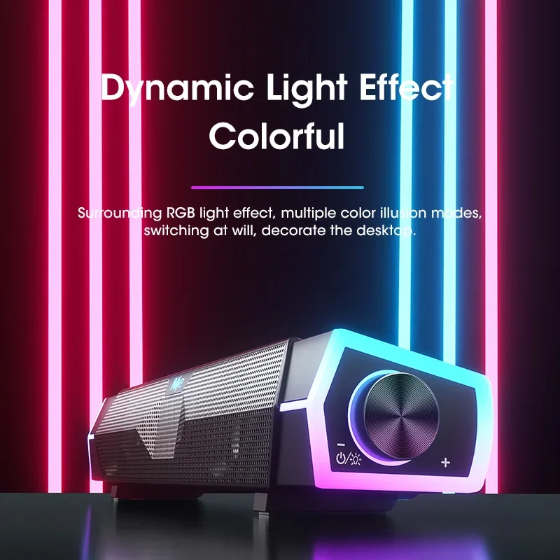 4D Stereo Sound Bar PC Speaker - огляд і ціна Rgb Computer Soundbar For Pc