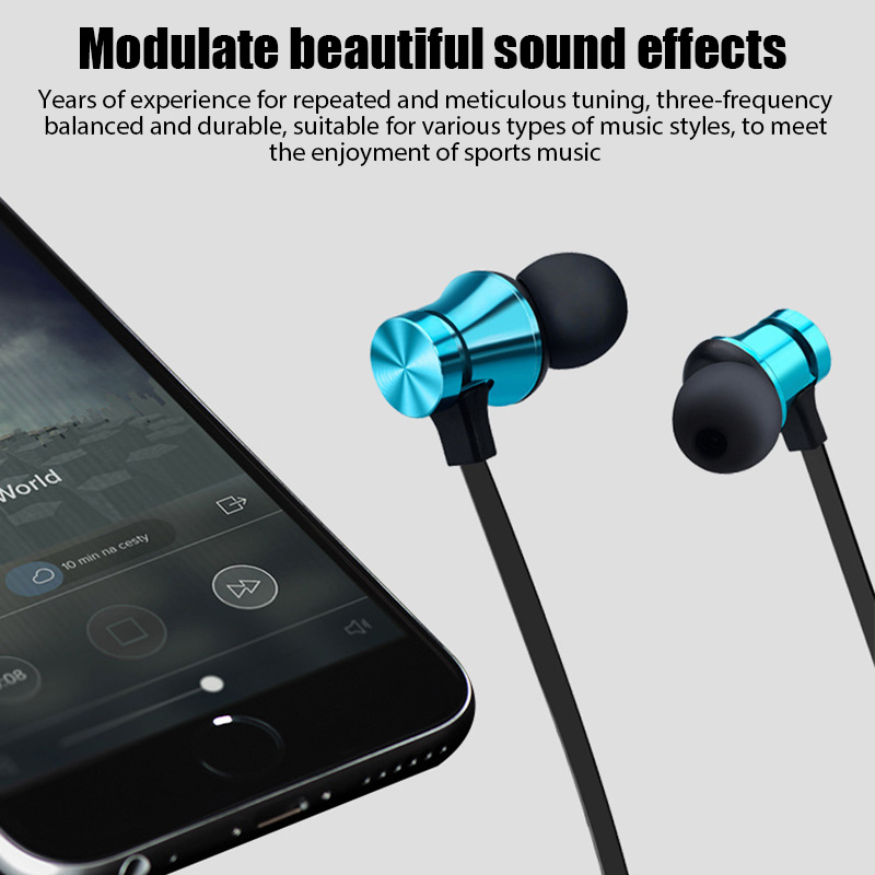 New Bluetooth 4.2 Wireless Spo - огляд і ціна Magnetic Neckband Sports Earphones