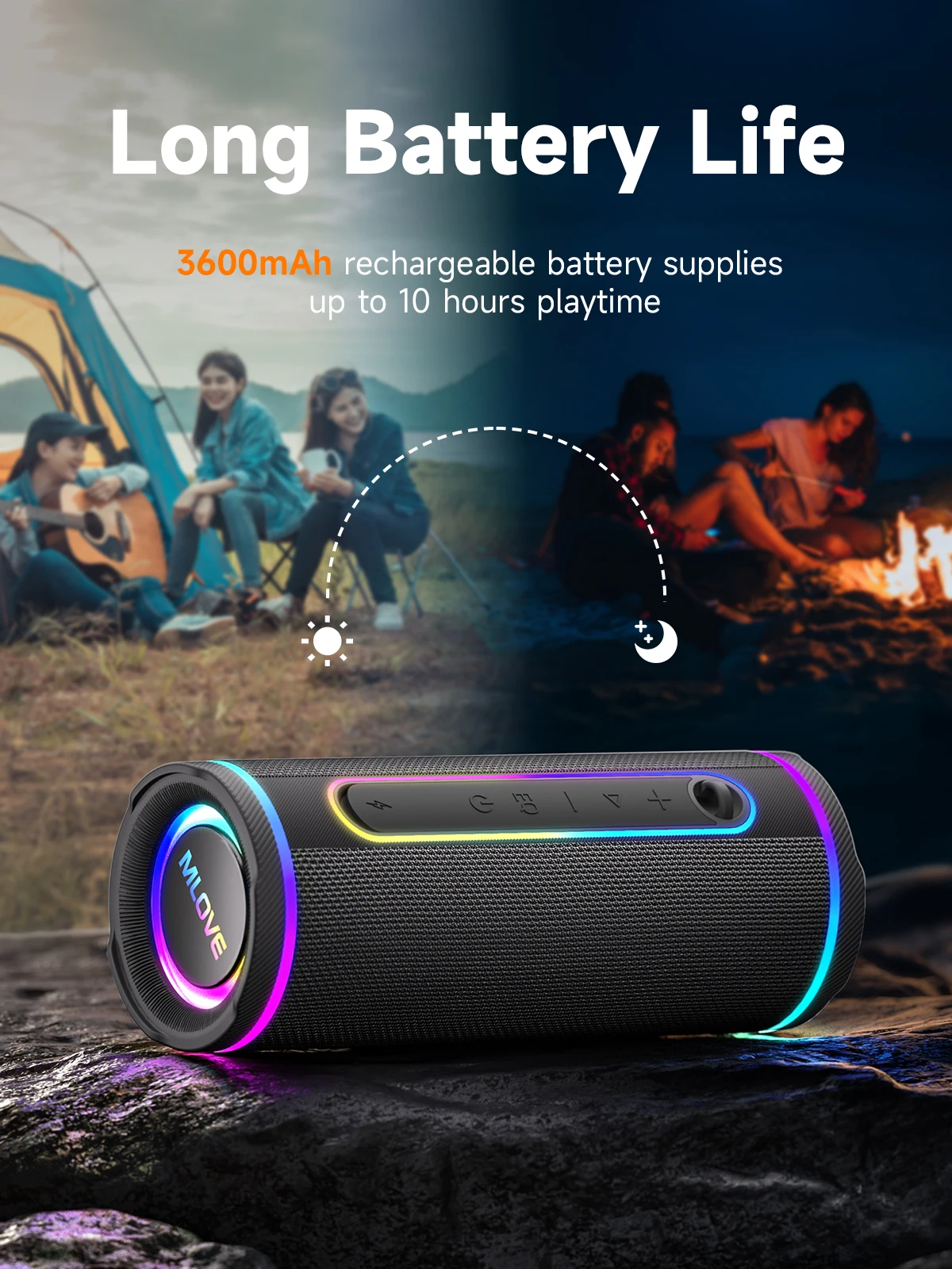 MLOVE E80 Portable Bluetooth S - огляд і ціна Portable Bluetooth Speaker Waterproof Ipx7