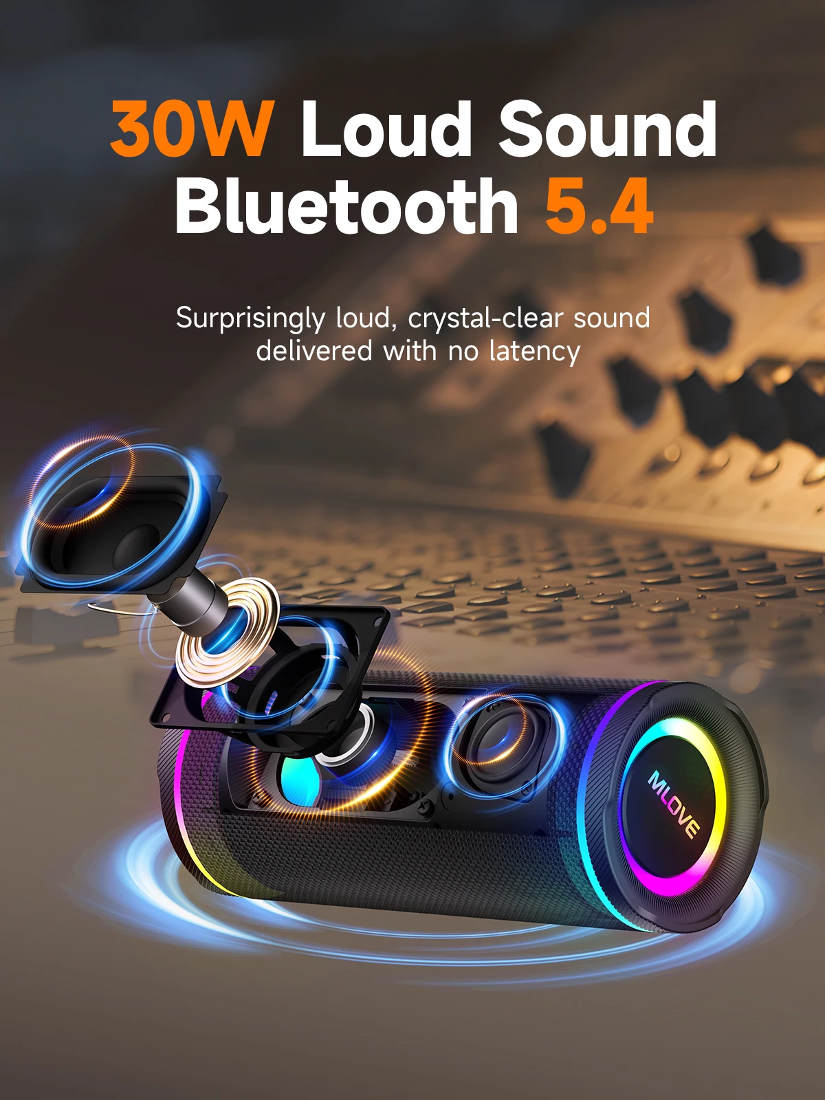 MLOVE E80 Portable Bluetooth S - огляд і ціна Portable Bluetooth Speaker Waterproof Ipx7