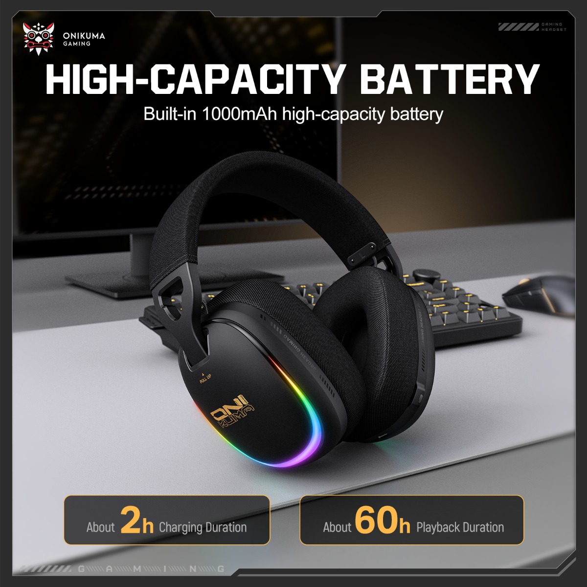 ONIKUMA GT805 Gaming Headset W - огляд і ціна Gaming Headset With Mic Rgb
