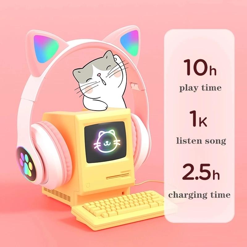 Cute Cat Ears Headphones Bluet - огляд і ціна Cat Ear Bluetooth Headset Led