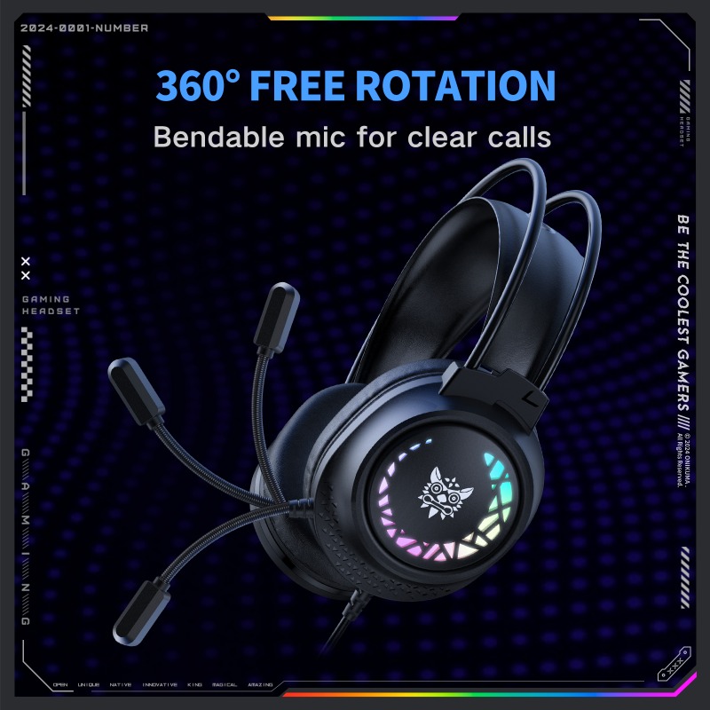 ONIKUMA X92 Wired Gaming Heads - огляд і ціна Gaming Headset With Mic Rgb