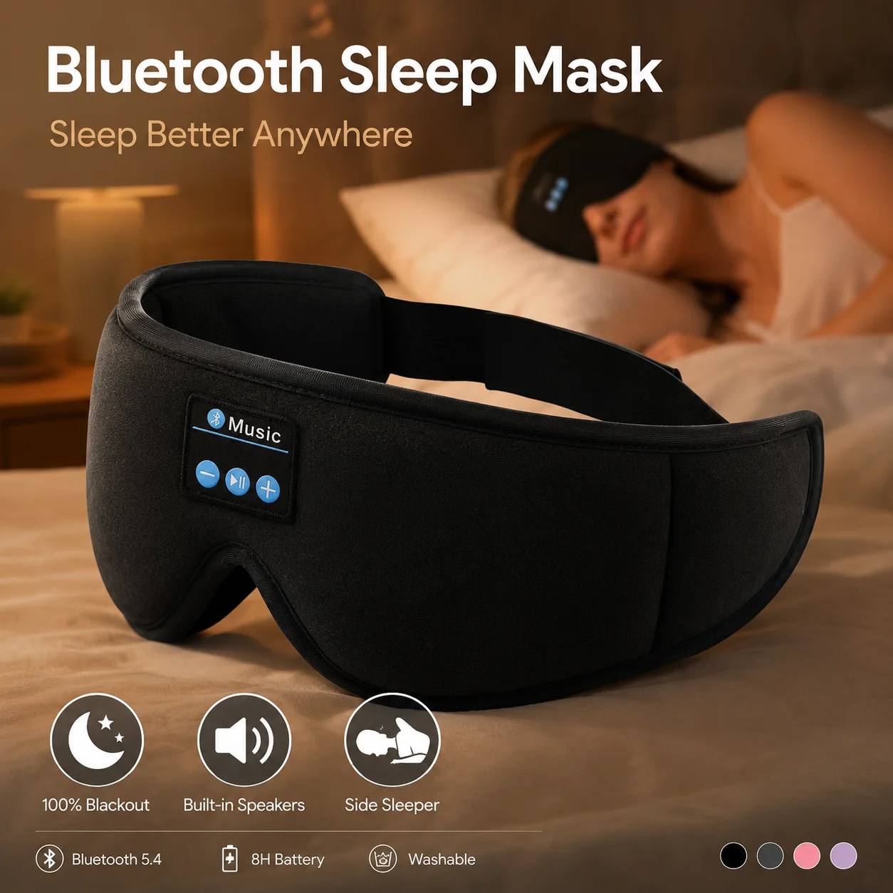 Wireless Sleep Headphones Eye  - огляд і ціна Sleep Mask Headphones Bluetooth