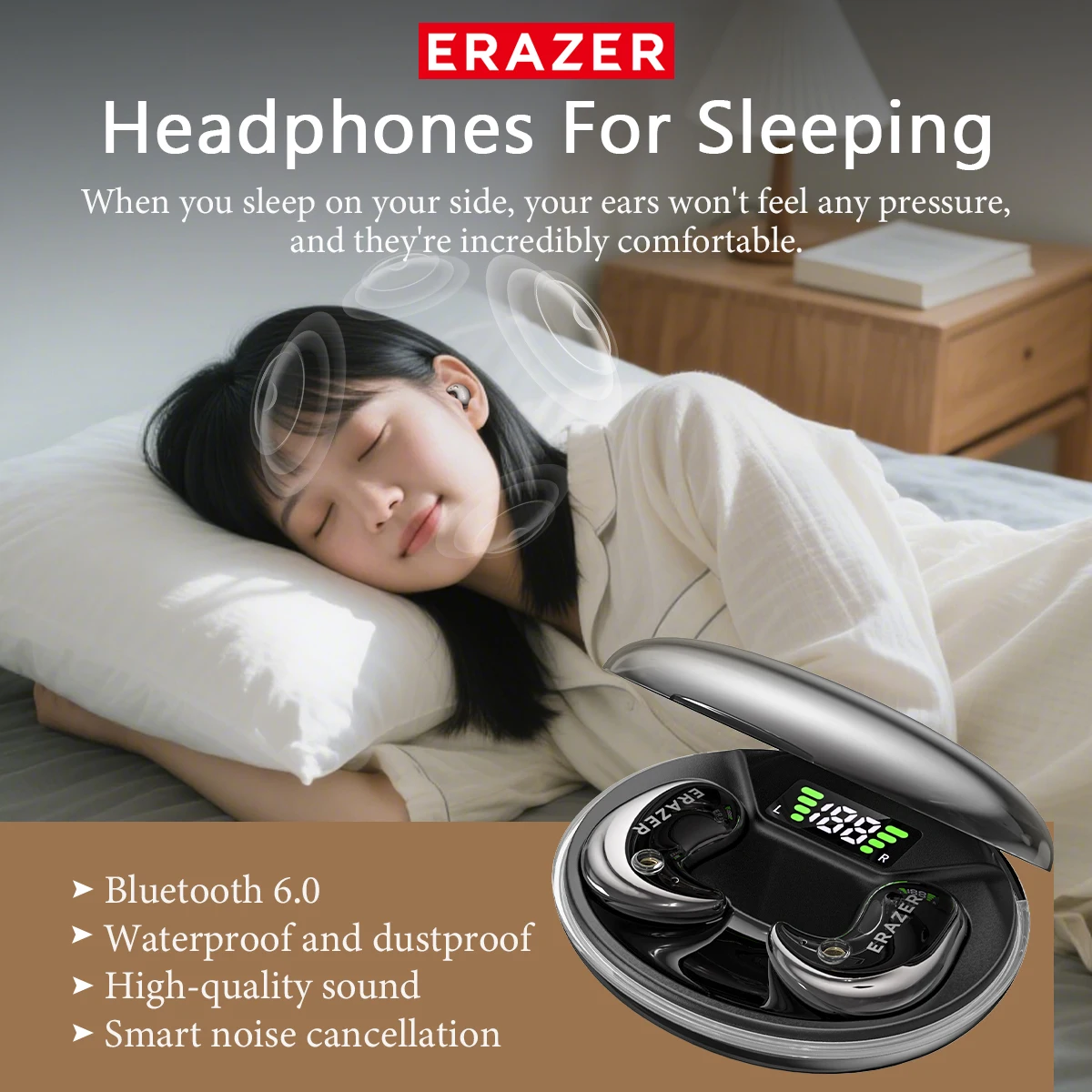 EARZER XF58 In-Ear Bluetooth H - огляд і ціна Sleep Mask Headphones Bluetooth