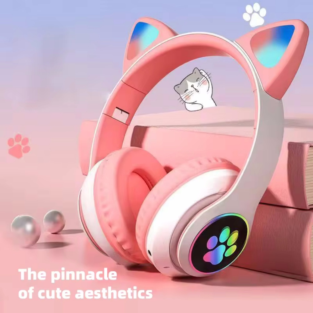 Cute Cat Ear Wireless Headset  - огляд і ціна Cat Ear Bluetooth Headset Led