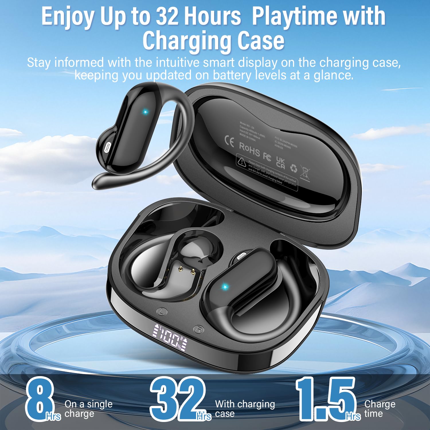 2026 Open-Ear Earbuds Bluetoot - огляд і ціна Open Ear Air Conduction Headphones