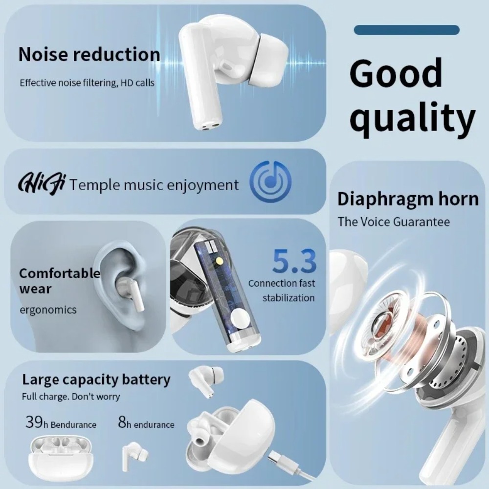 New wireless Bluetooth headset - огляд і ціна Tws Earbuds Bluetooth 5.3