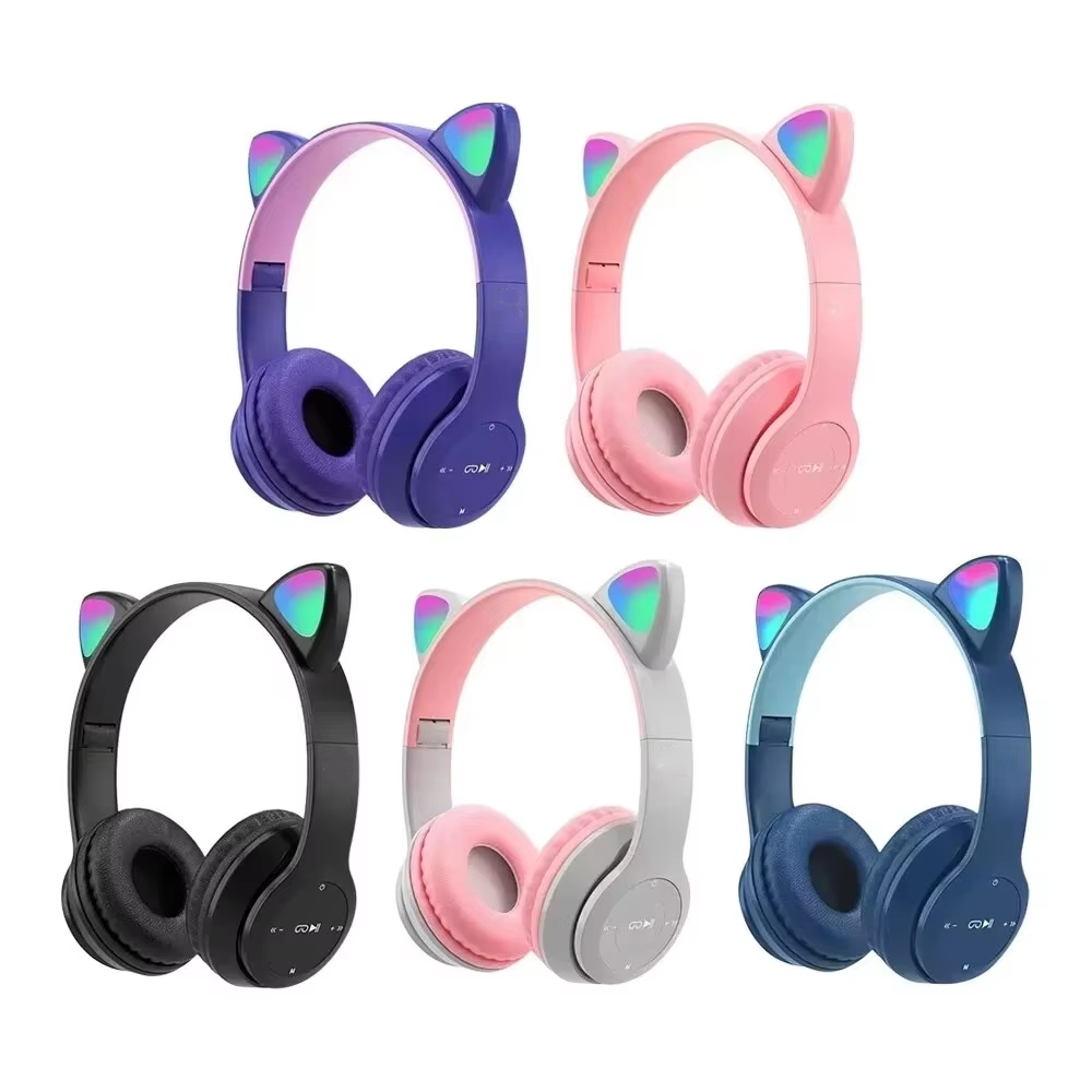 Kids P47M Wireless Game Headph - огляд і ціна Cat Ear Bluetooth Headset Led