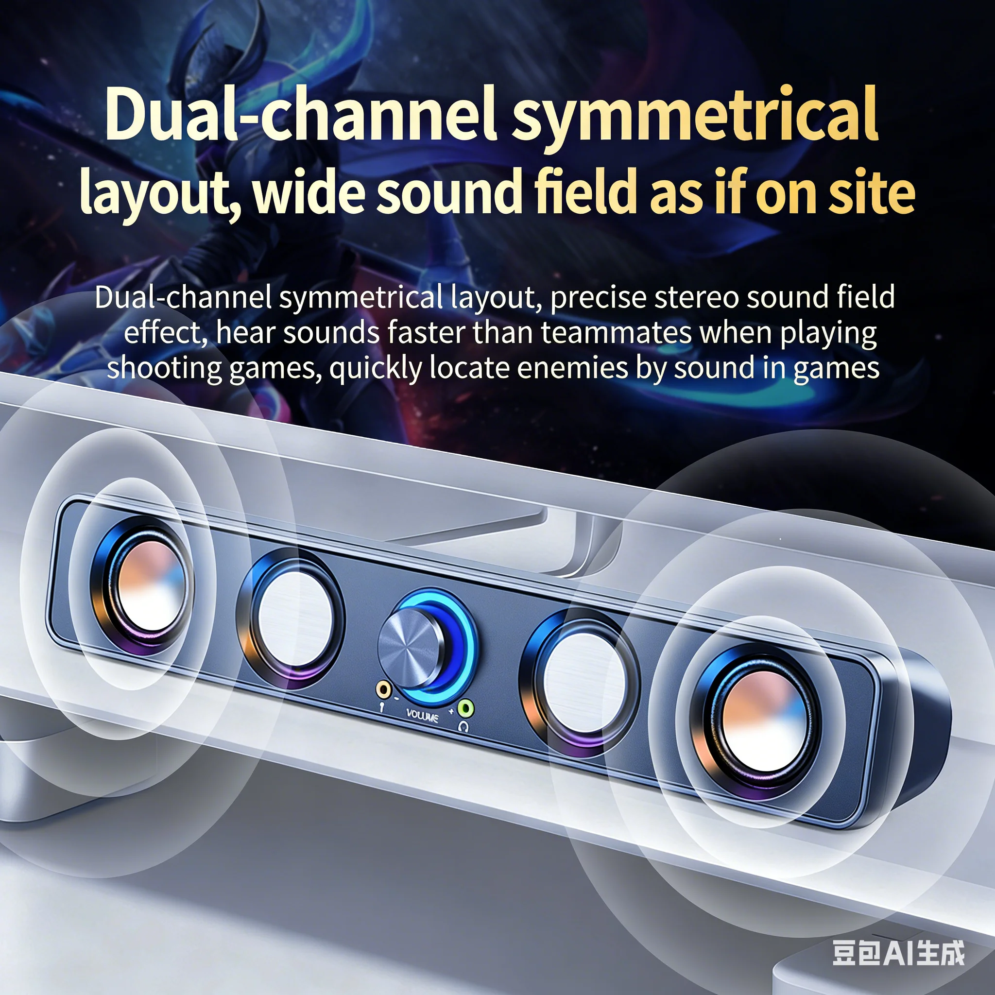 Home Theater Speakers System S - огляд і ціна Rgb Computer Soundbar For Pc