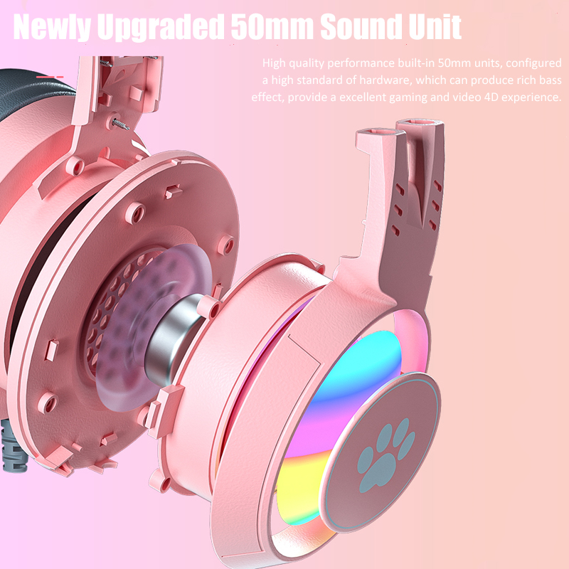Cute Cat Ear Gaming Headphones - огляд і ціна Gaming Headset With Mic Rgb